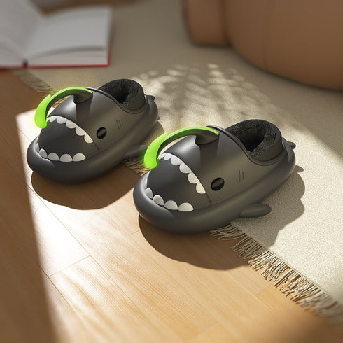 Sharkicks Basic - Invierno, Pantuflas de Tiburón Pejesapo, Talón Cubierto